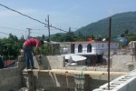 Werk in uitvoering bij buurtschool in Puerto Plata